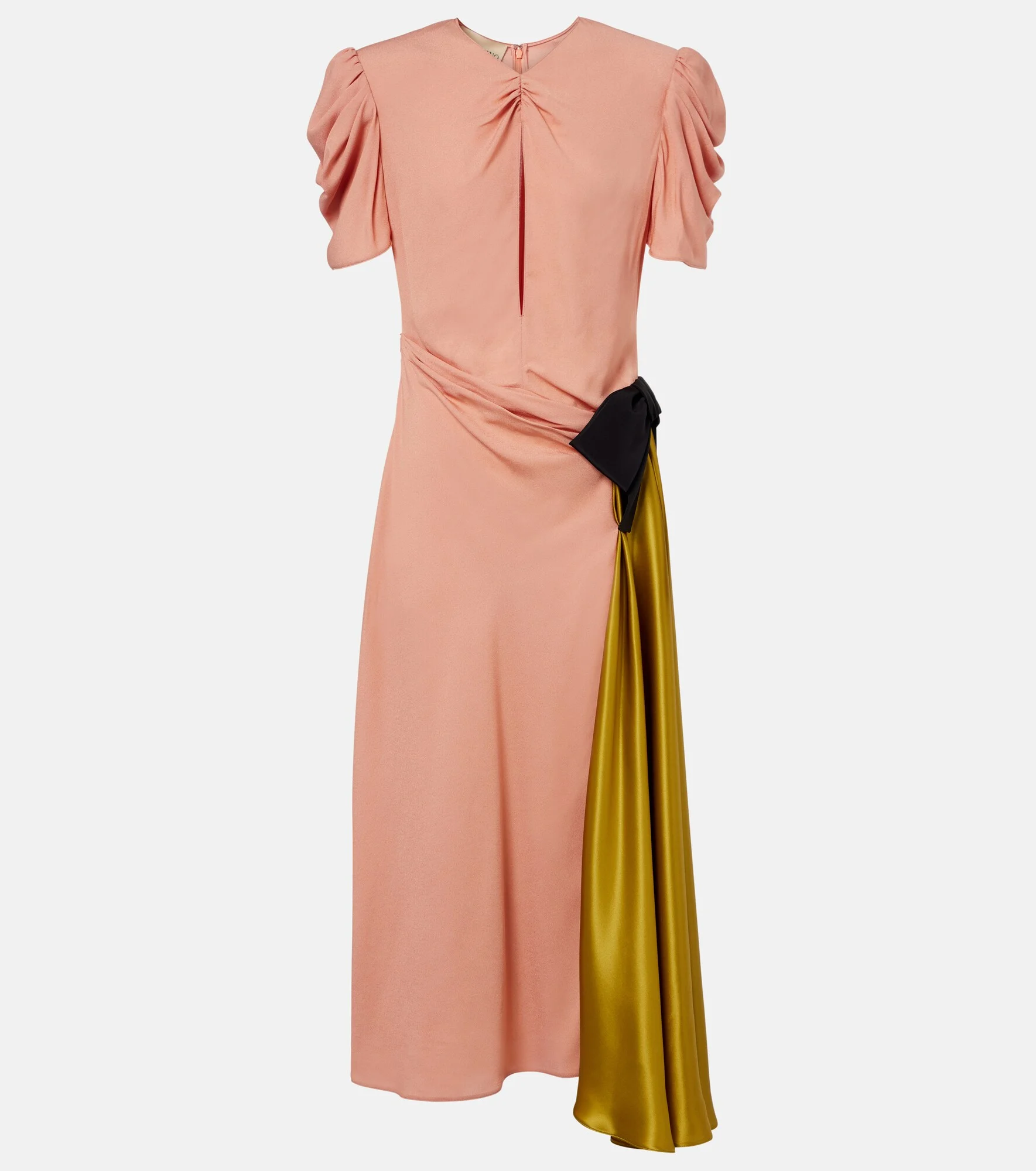 draped bow-detail dress - 1