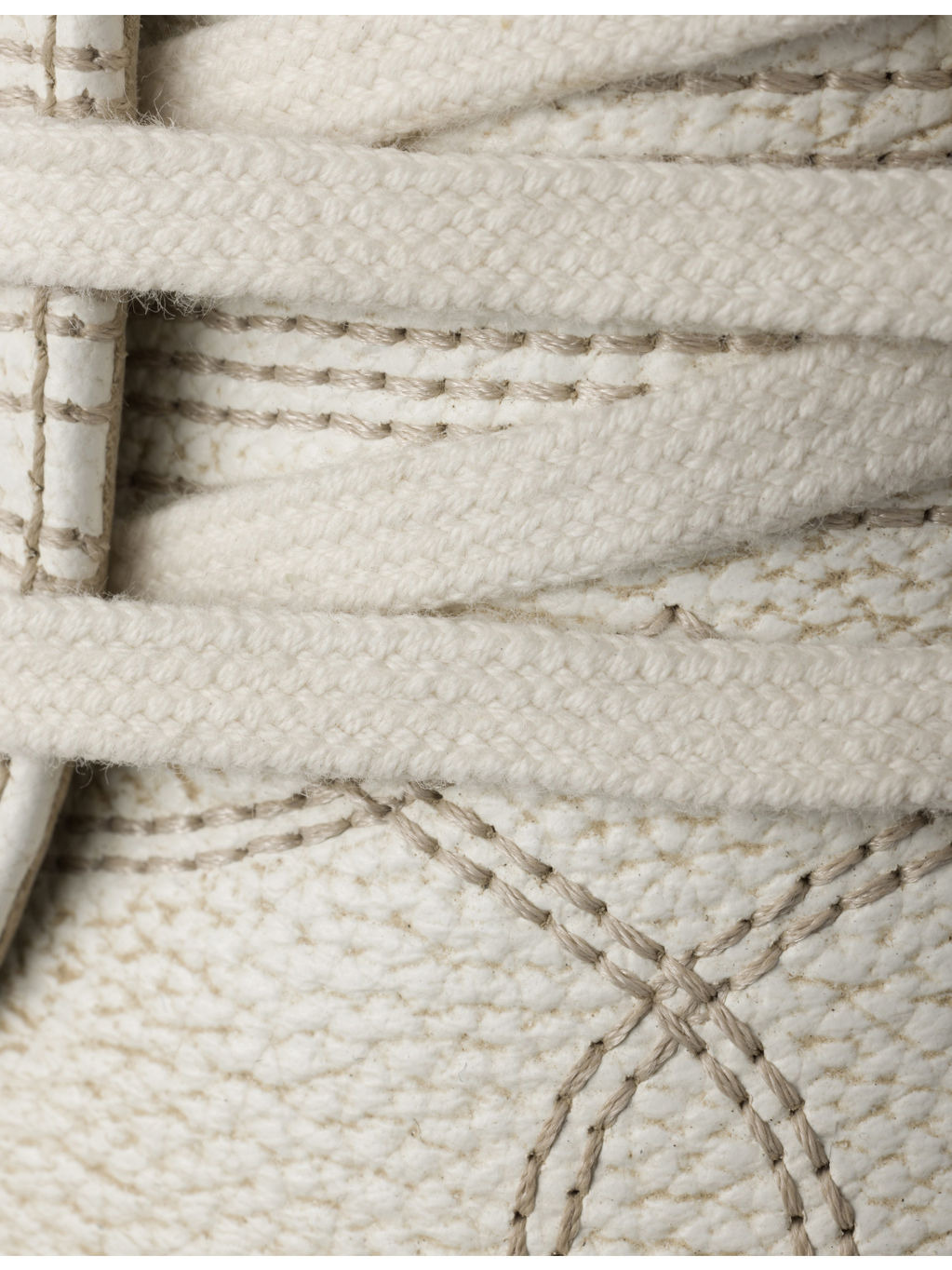 Aged-Effect Leather Trainers - 5