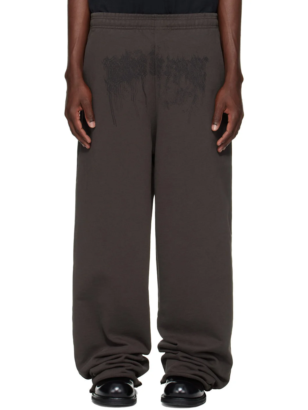 Brown Cradle of Filth Dripping Logo Baggy Sweatpants - 1