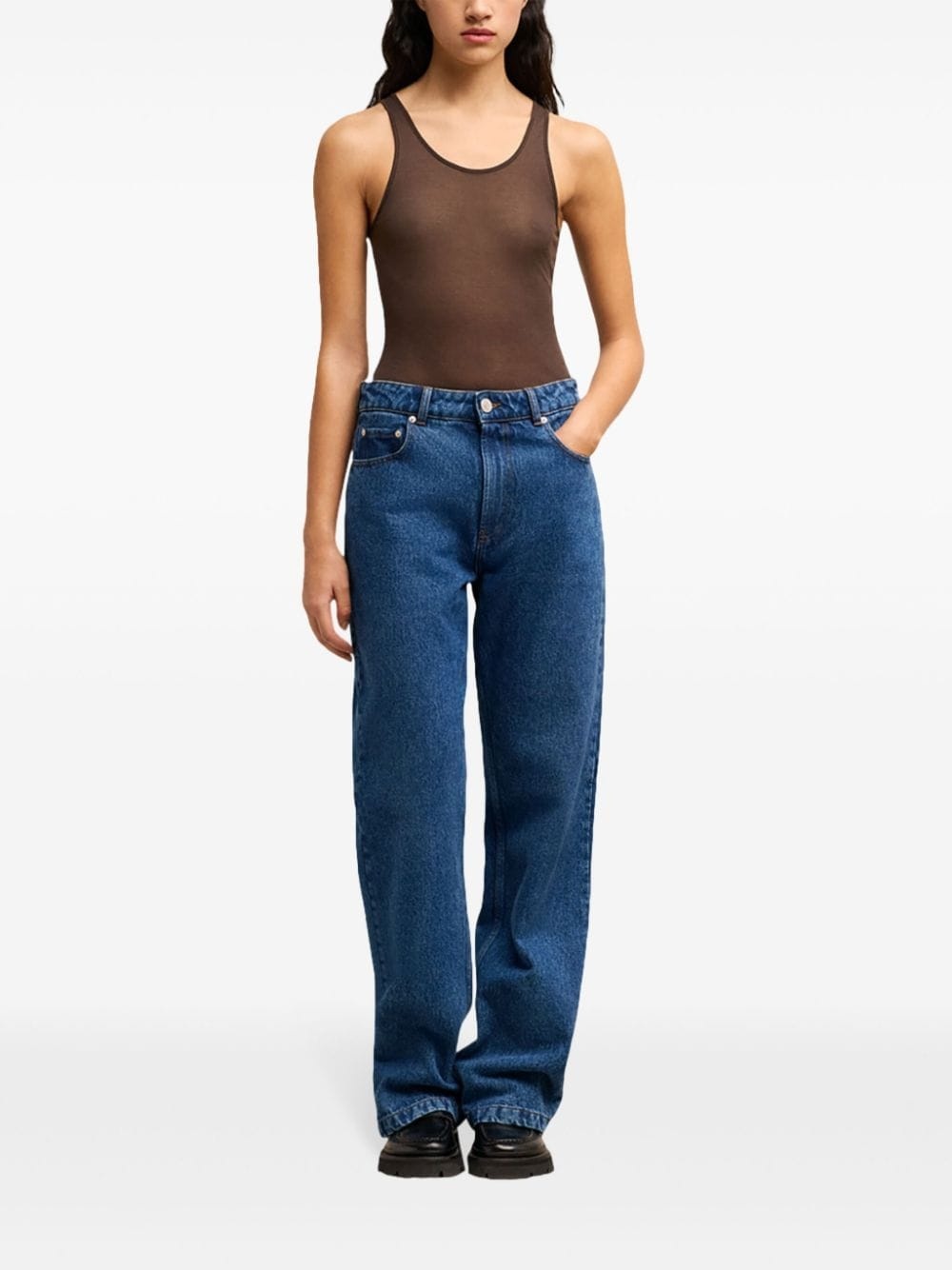 high-rise straight-leg jeans - 2