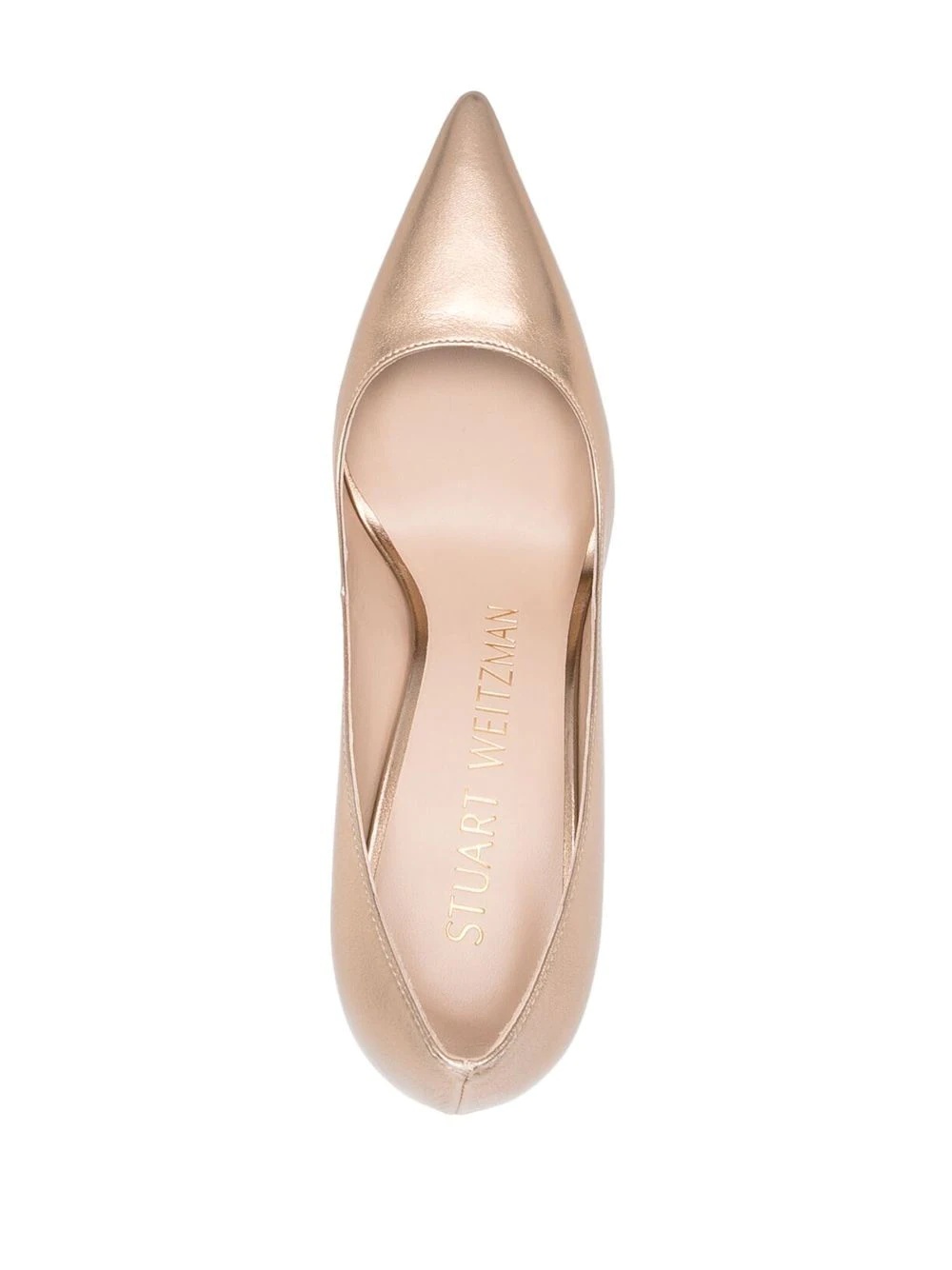 metallic-effect leather pumps - 4