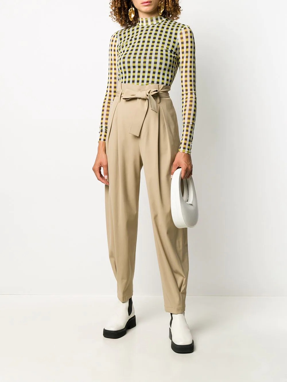 paperbag tapered trousers - 2