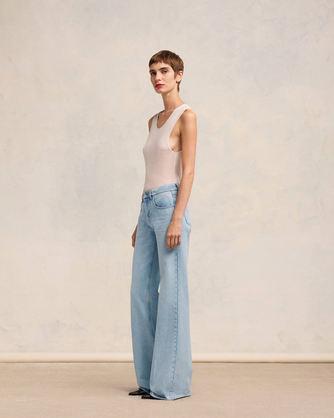 SLITTED FLARE FIT JEANS - 6