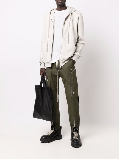 Rick Owens DRKSHDW drawstring zip-up hoodie outlook