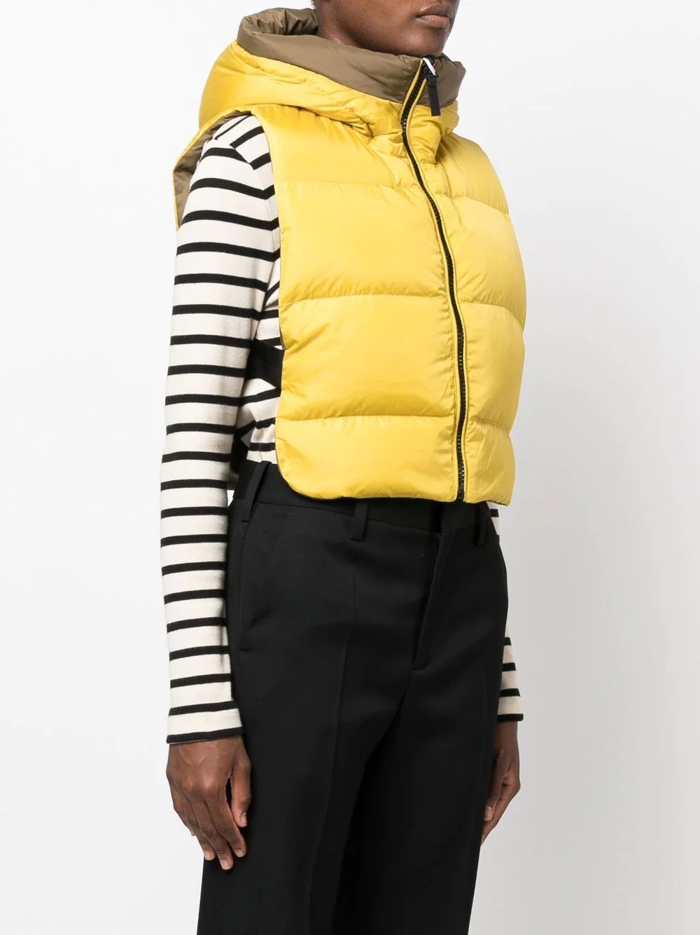 logo-print reversible padded gilet - 4