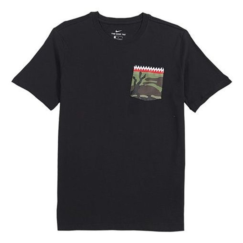 Nike Athleisure Casual Sports Pocket Short Sleeve Black CJ6197-010 - 1