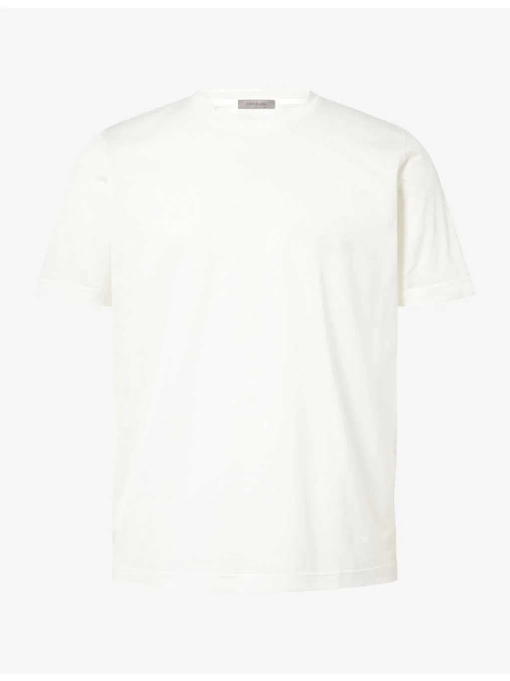 Crew-Neck Mercerized Cotton T-Shirt - 1