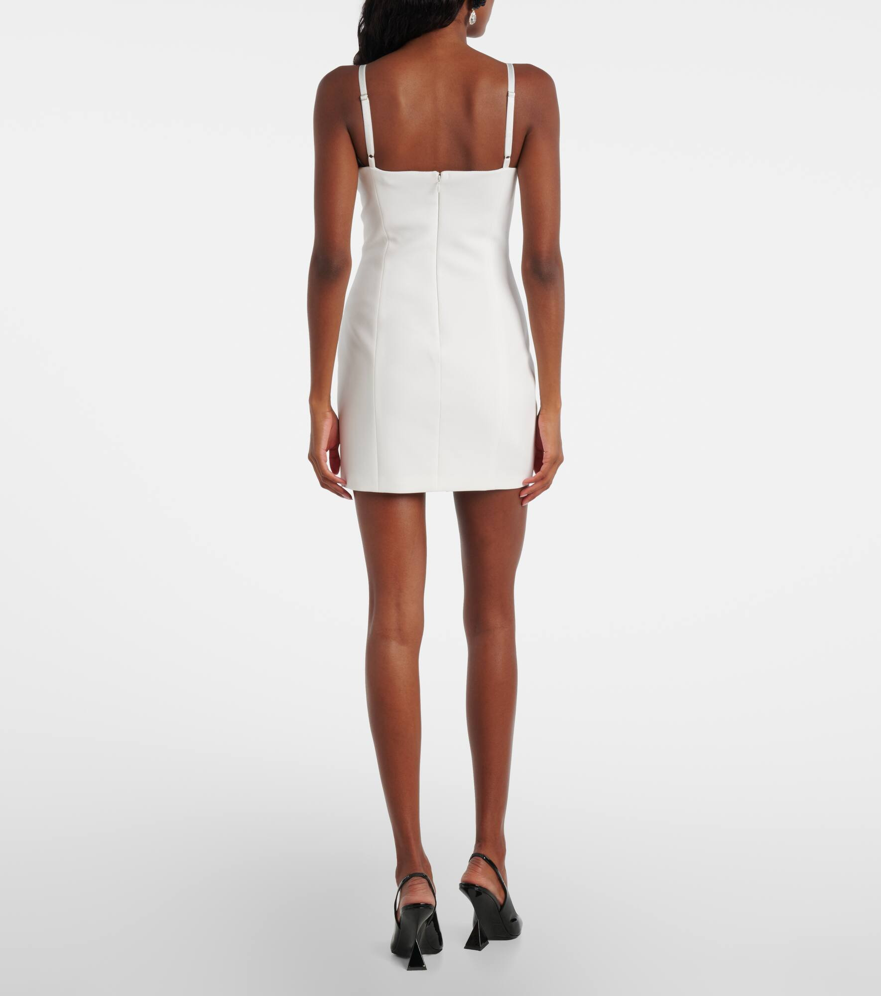 Laser-cut crêpe cady minidress - 3