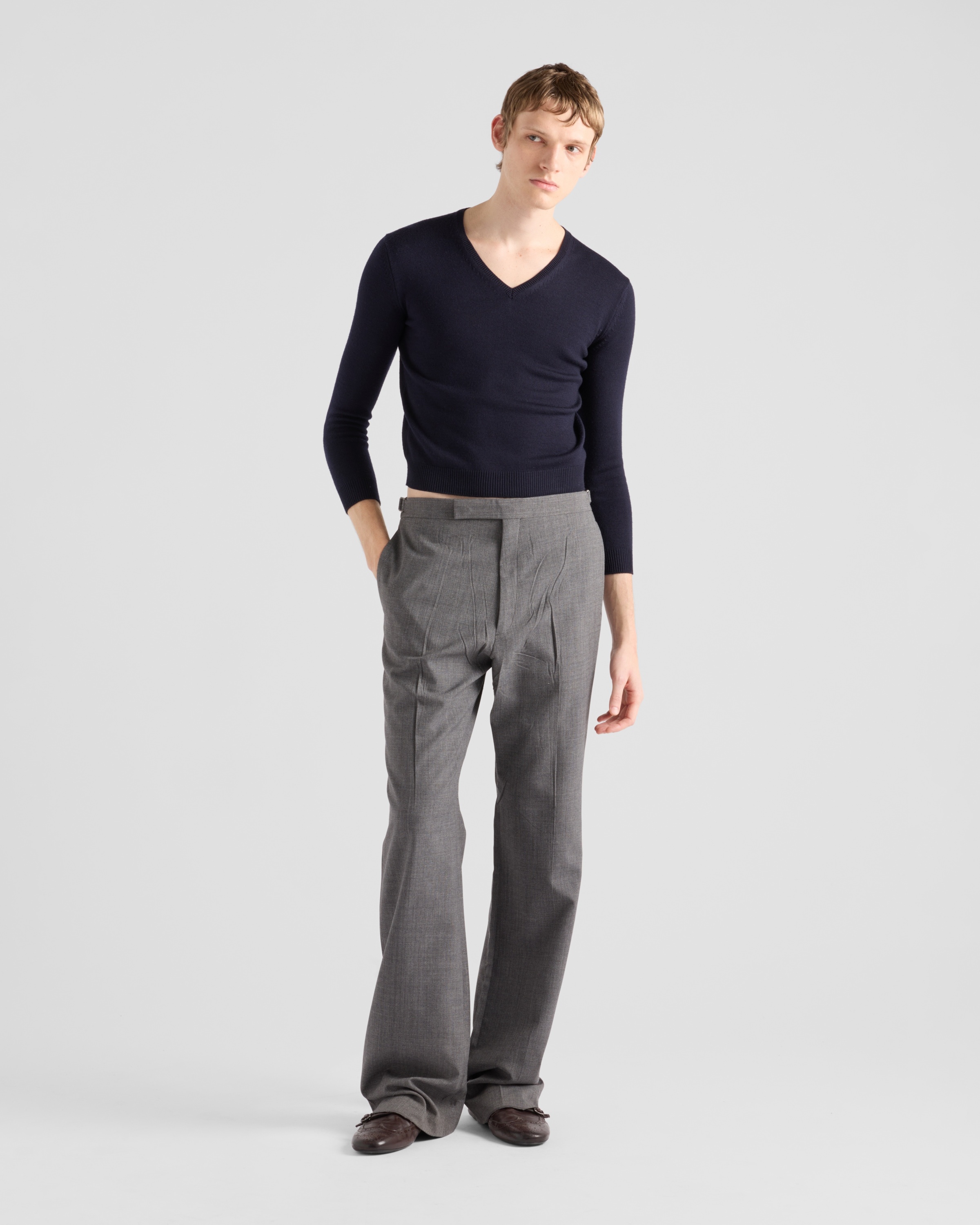 パンツ PRADA DARK GREY WOOL PANT Anthracite Gray Wool pants | PRADA