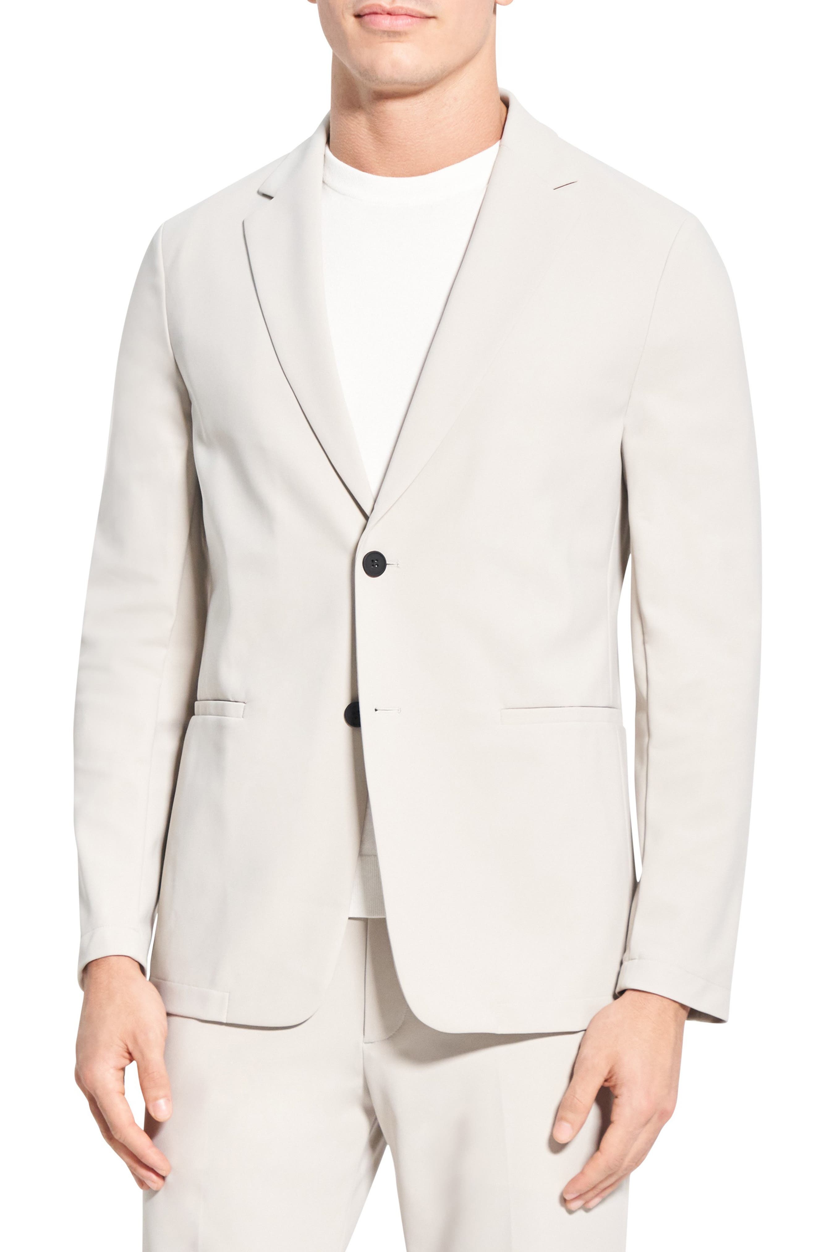 Theory Clinton Precision Ponte Knit Blazer in Putty - 1