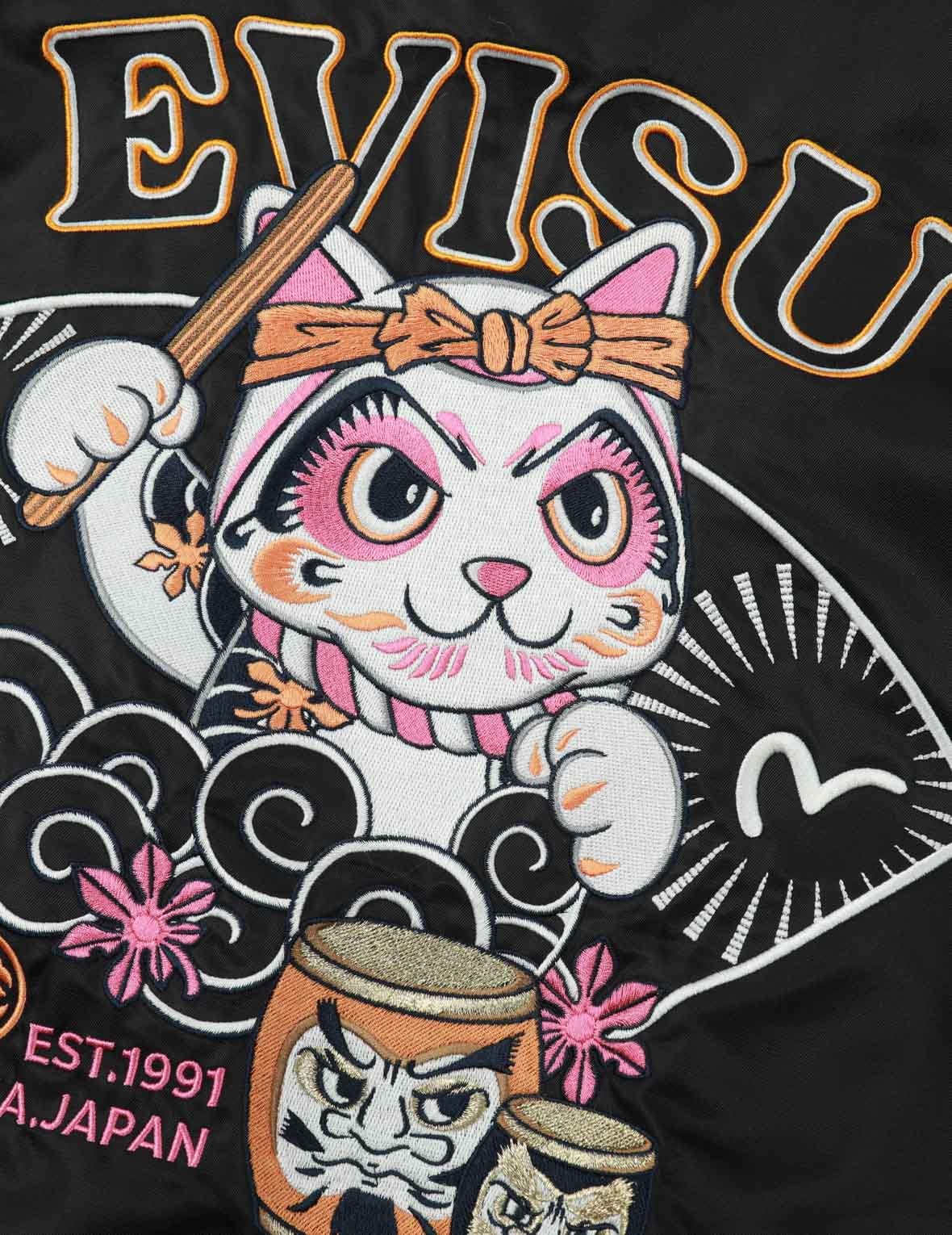 FORTUNE CAT DRUMMING APPLIQUÉ SOUVENIR JACKET - 9