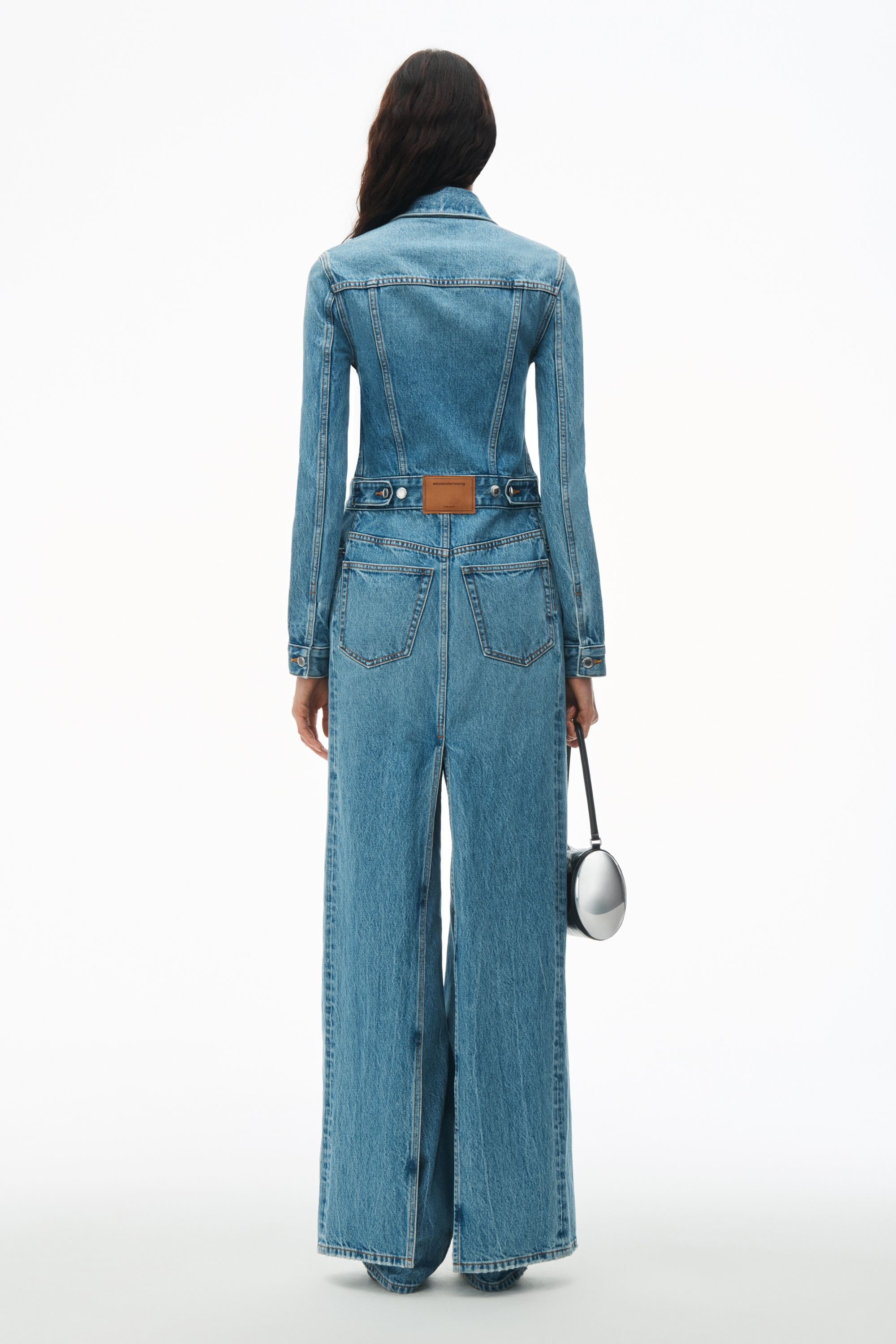 Duster Denim Coat With Tie Front - 5