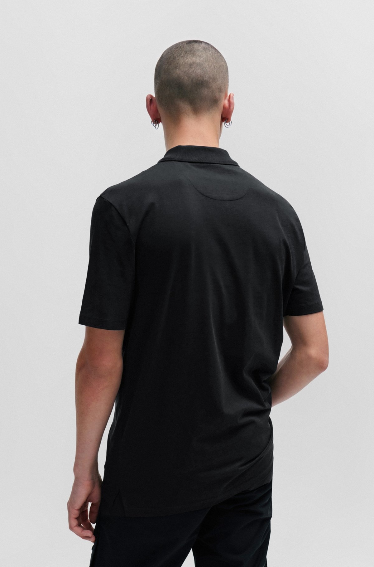 COTTON-BLEND POLO SHIRT WITH ZIP PLACKET - 5
