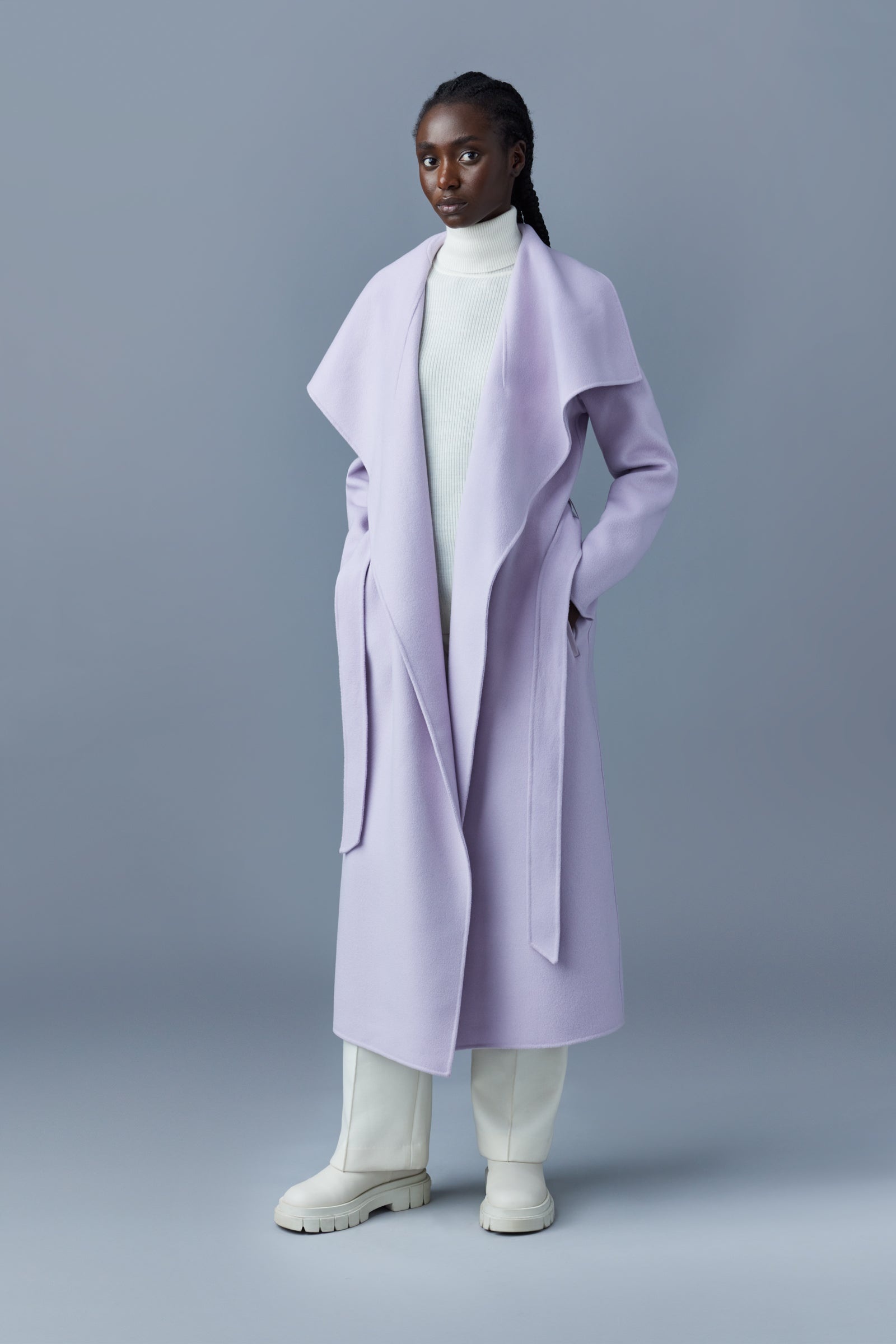 MAI-CN Double-face wool wrap coat - 5