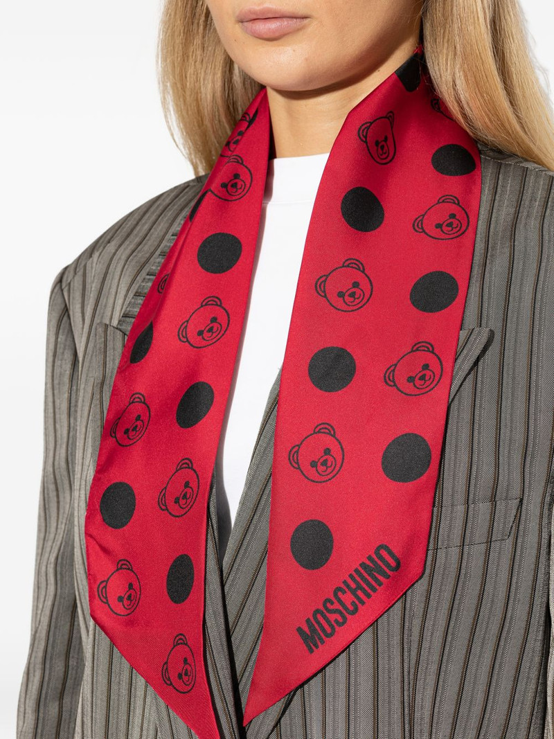 polka-dot teddy silk scarf 5