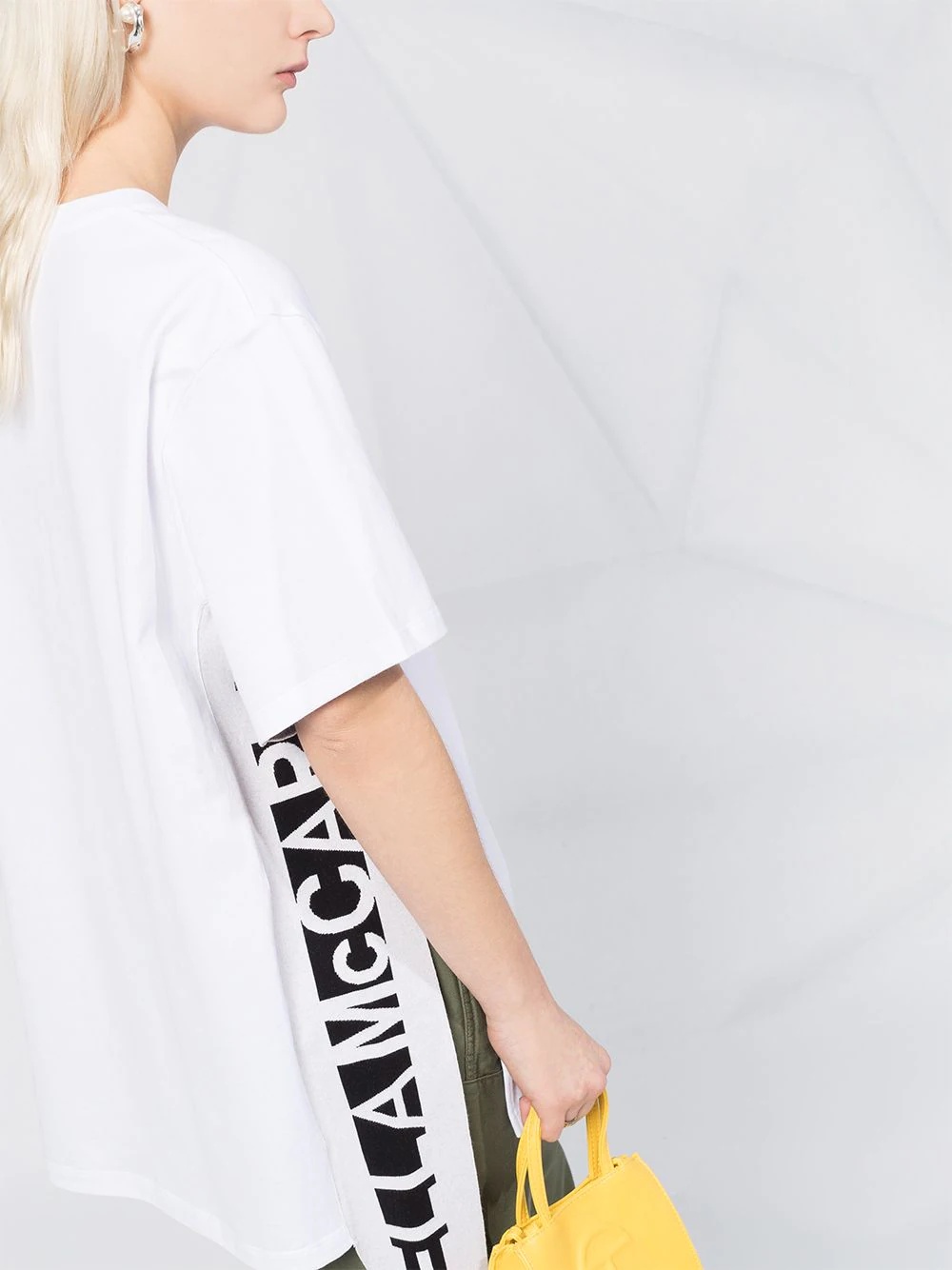 asymmetric logo stripe T-shirt - 5