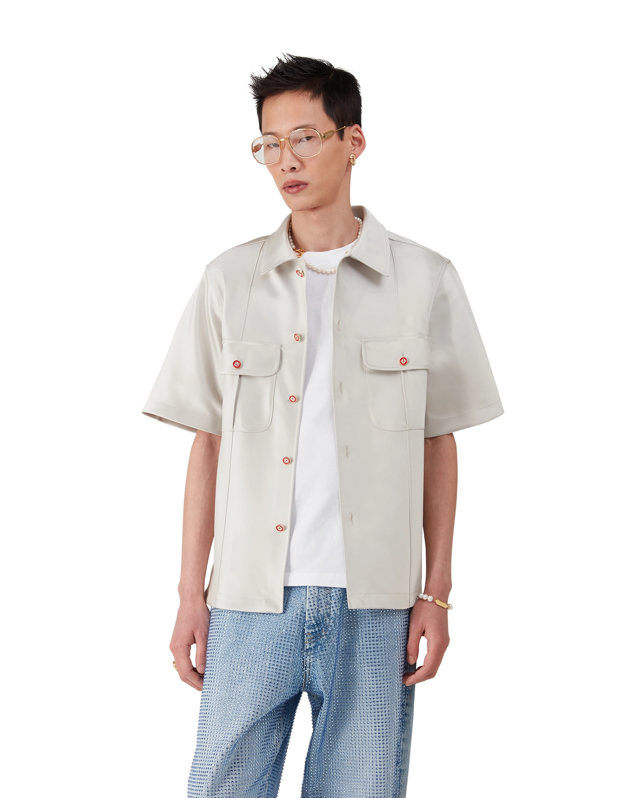 Duchesse Satin Shirt | Casablanca Paris - 4