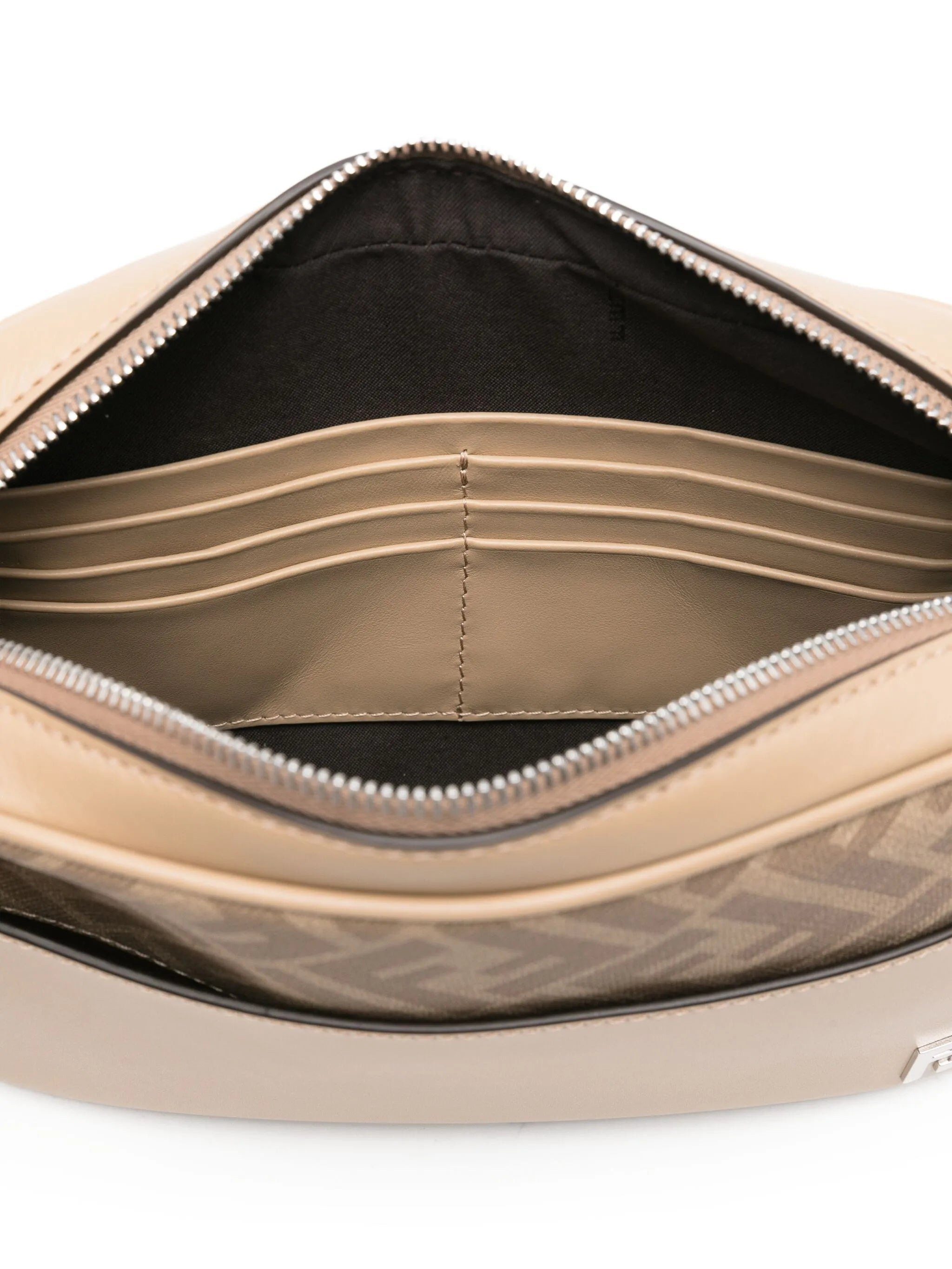 Fendi Monogram-panel Leather Messenger Bag - 5