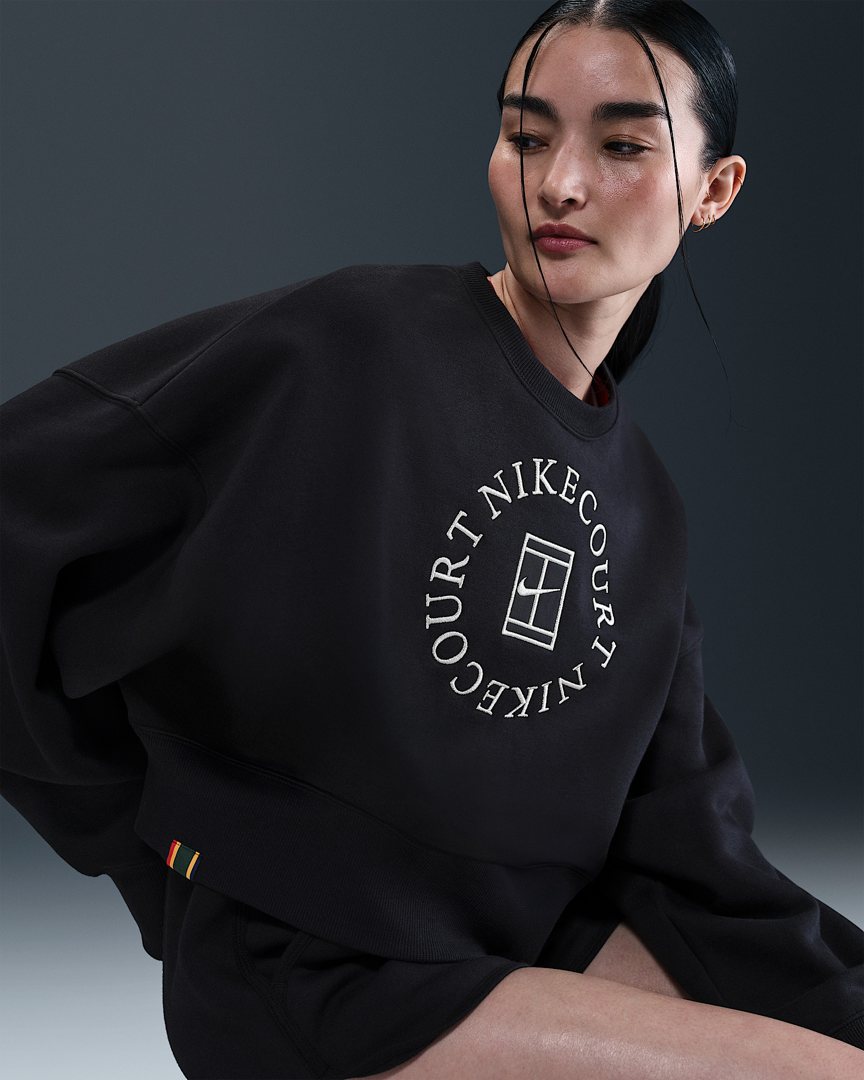 NikeCourt Heritage Phoenix Fleece Women's Over-Oversized Crew-Neck Sweatshirt - 3