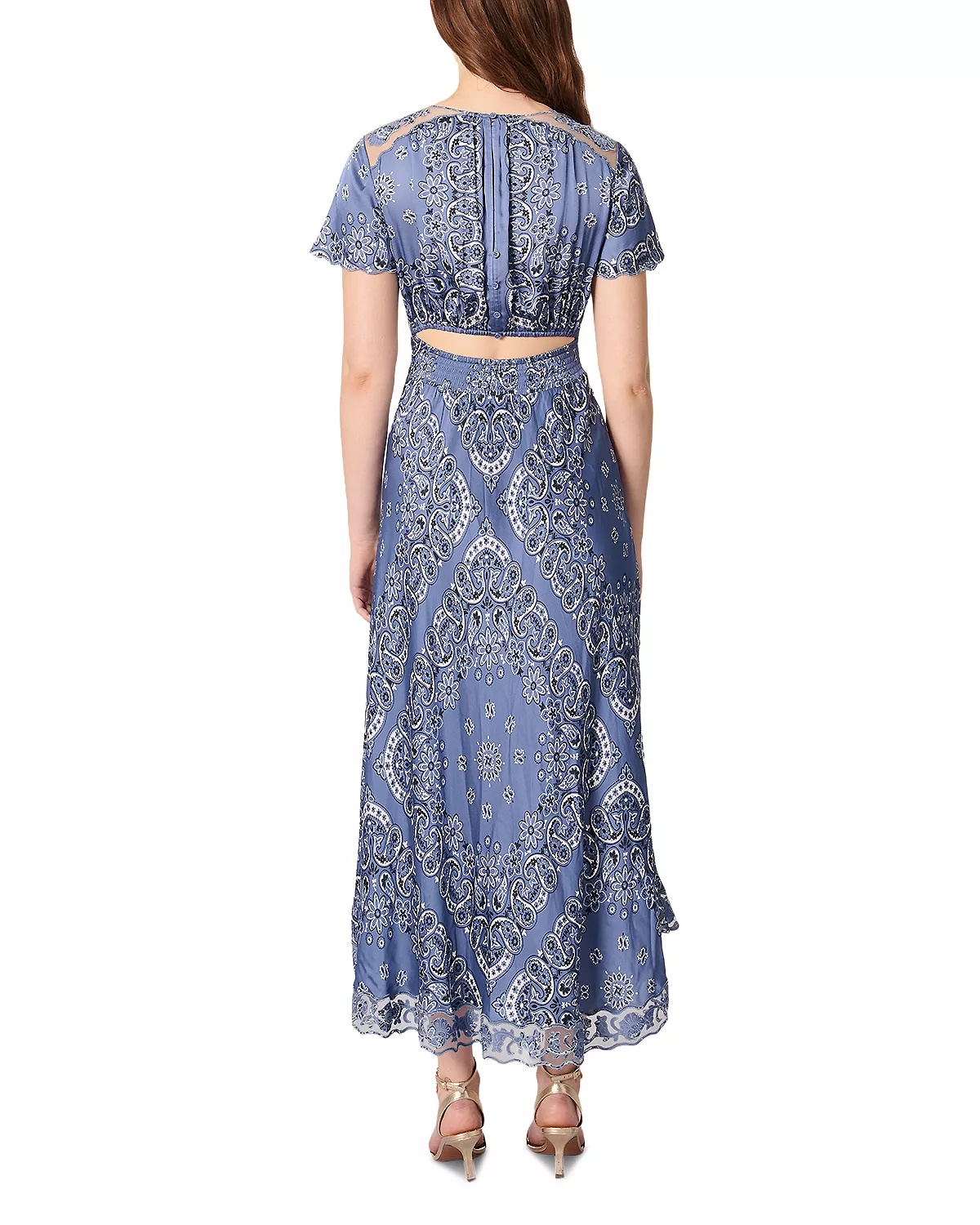 Patterned Flowing Maxi Dress - 4