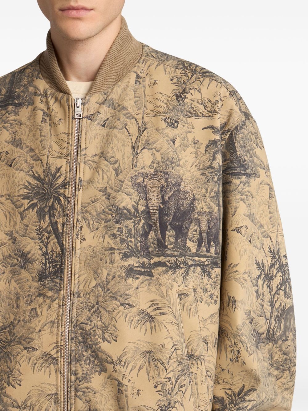 abstract print bomber jacket - 4