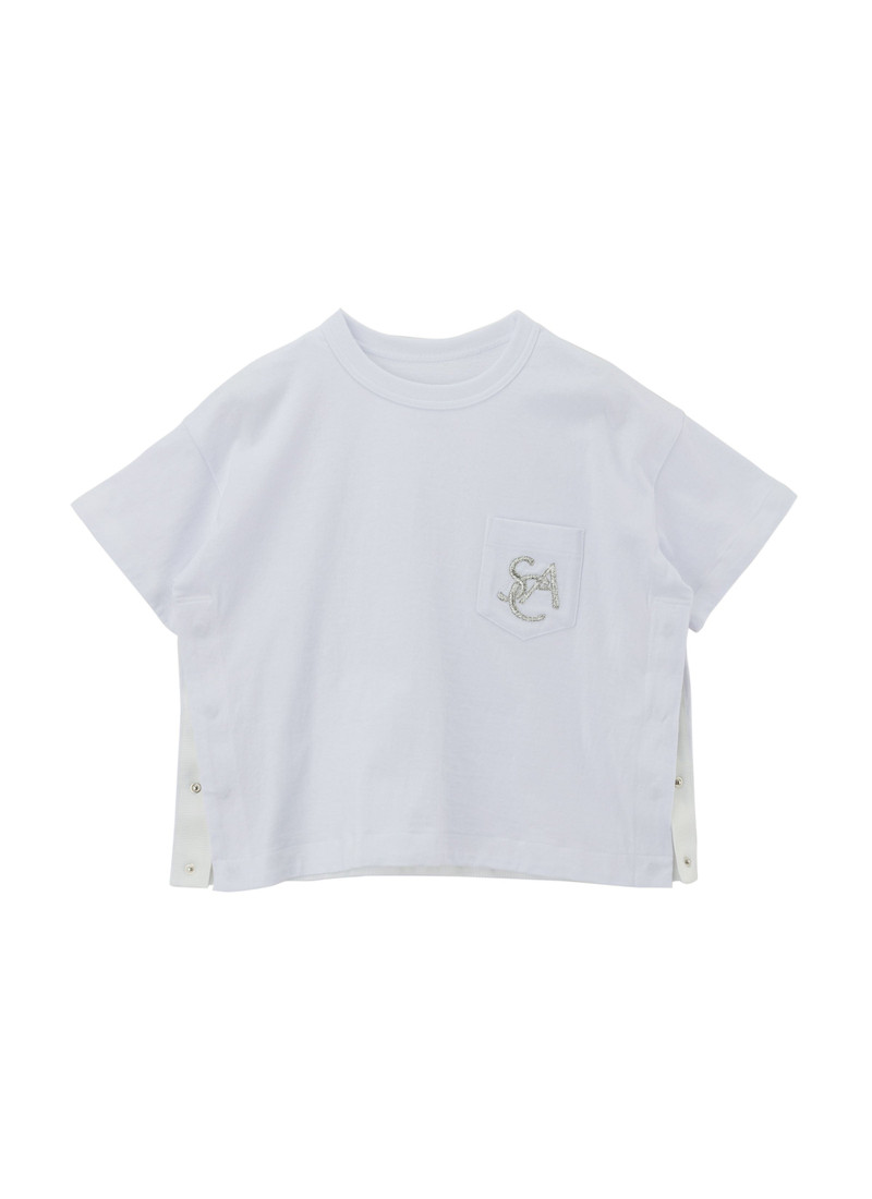 sacai Emblem Cotton Jersey T-Shirt outlook