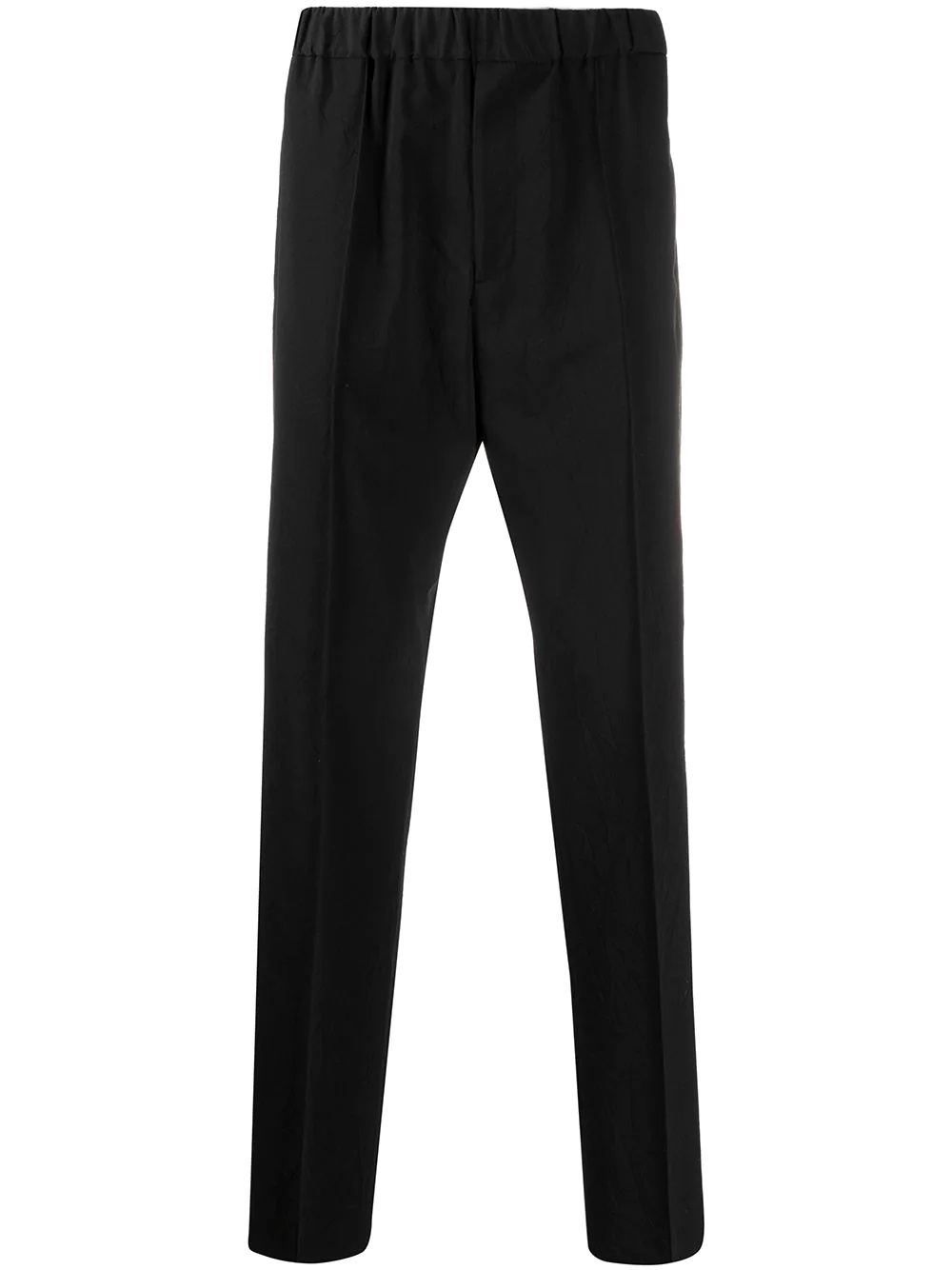 elasticated waist straight trousers - 1