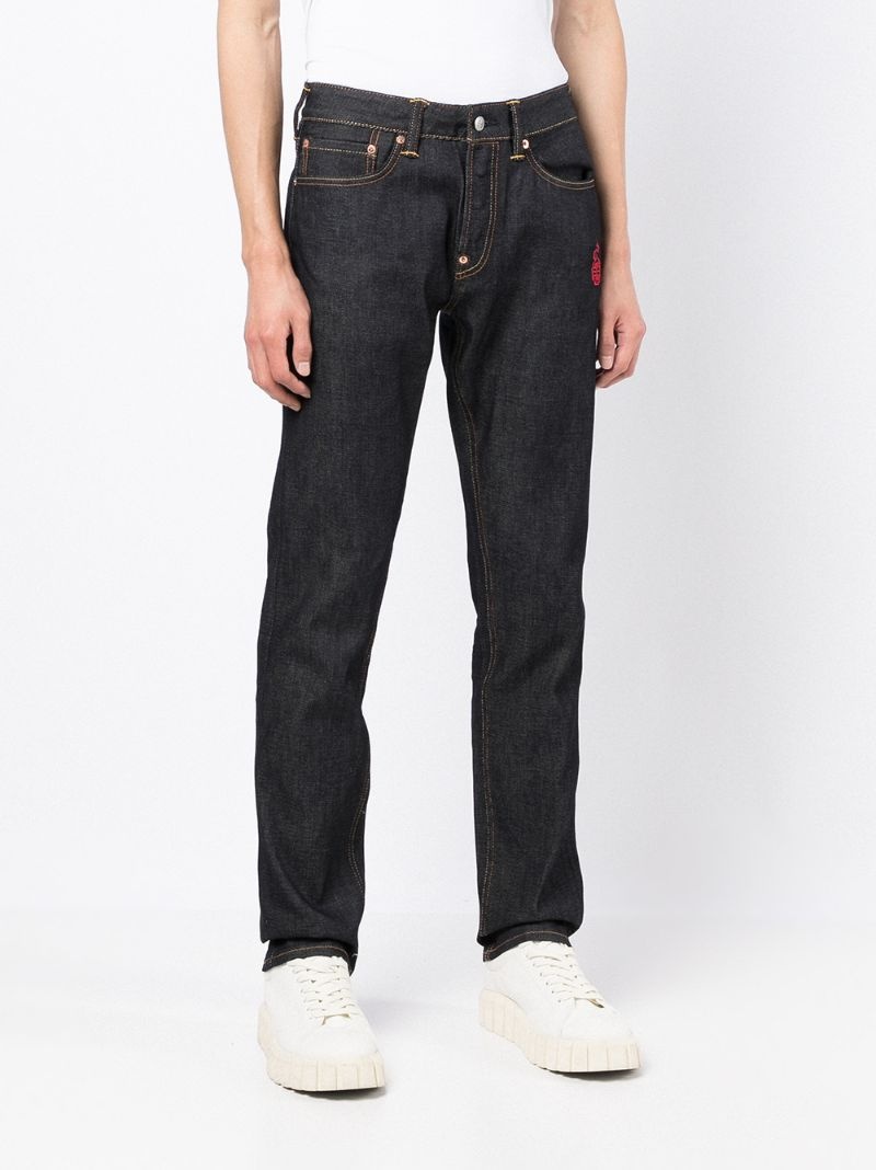 contrasting-panel jeans - 3