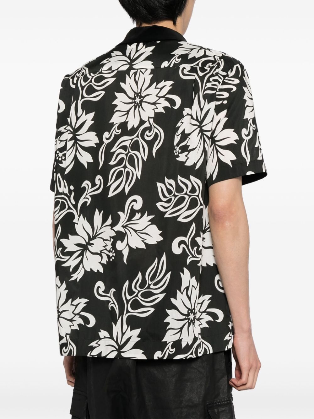 floral-print cotton shirt - 4