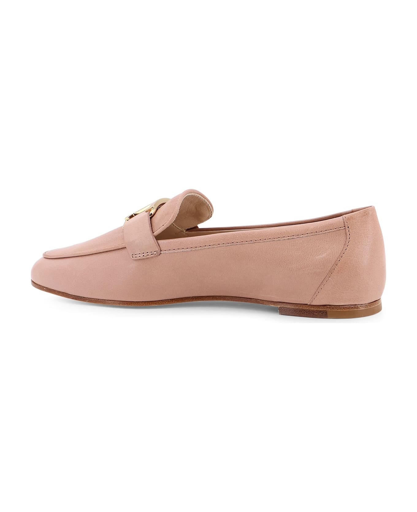 Leather Loafer With Metal Detail - 3