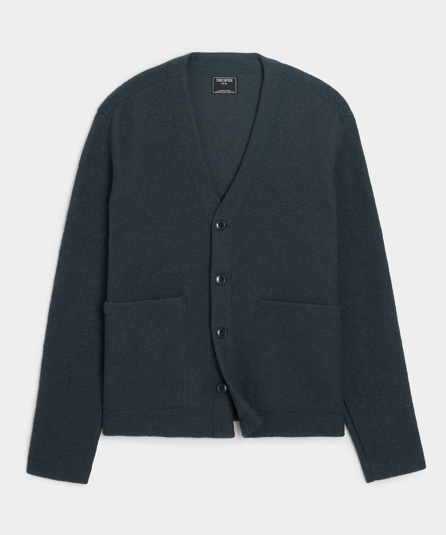 Italian Boiled Wool Cardigan - 1