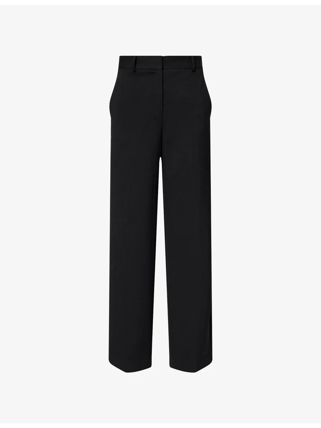 Pressed Crease Wide-Leg Double-Knit Trousers - 1