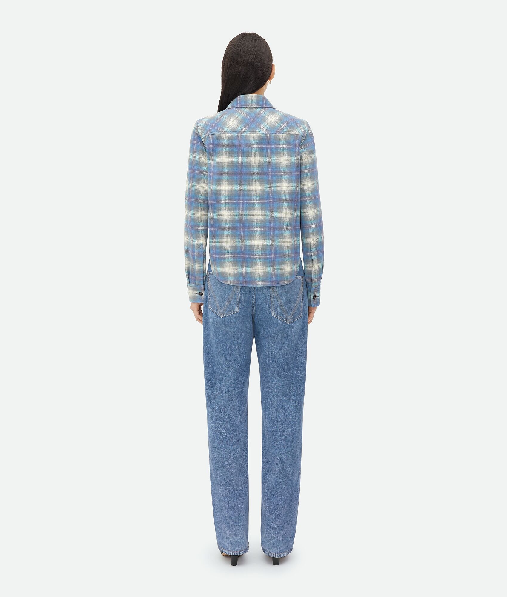 Flannel-Printed Leather Shirt - 3