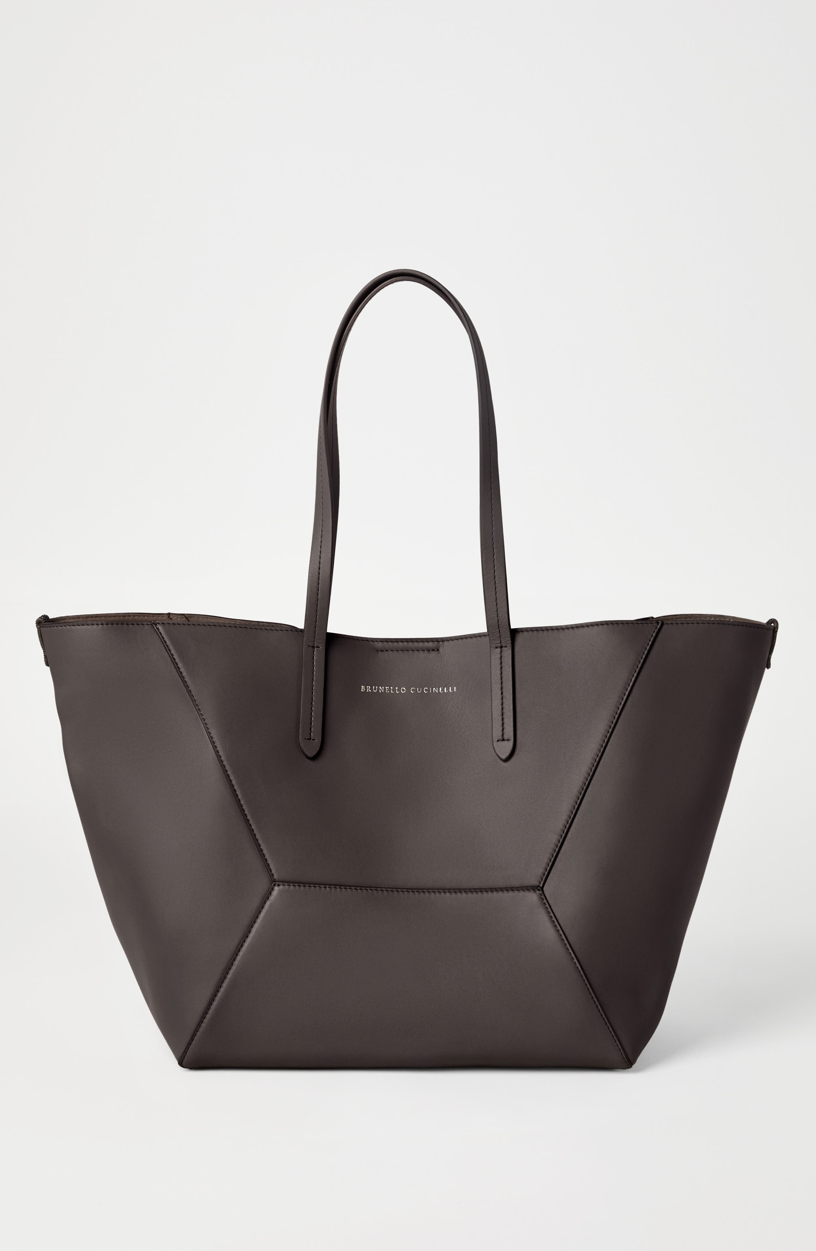 Brunello Cucinelli Calfskin BC Duo bag in Pine Cone Brown at Nordstrom - 2