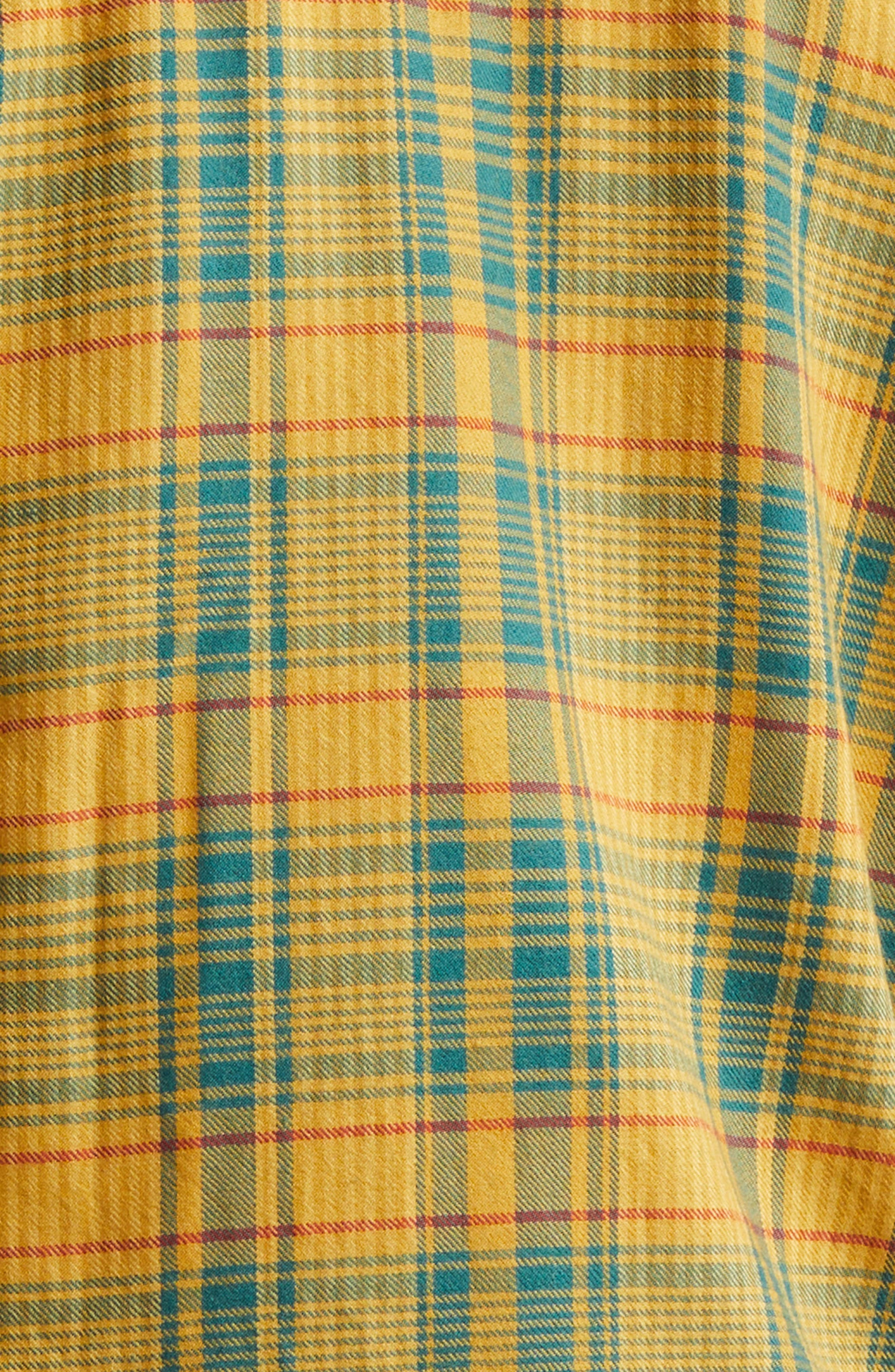The Elder Statesman Plaid Pashmina Big Cashmere & Wool Button-Up Shirt in Sunshine Plaid at Nordstro - 6