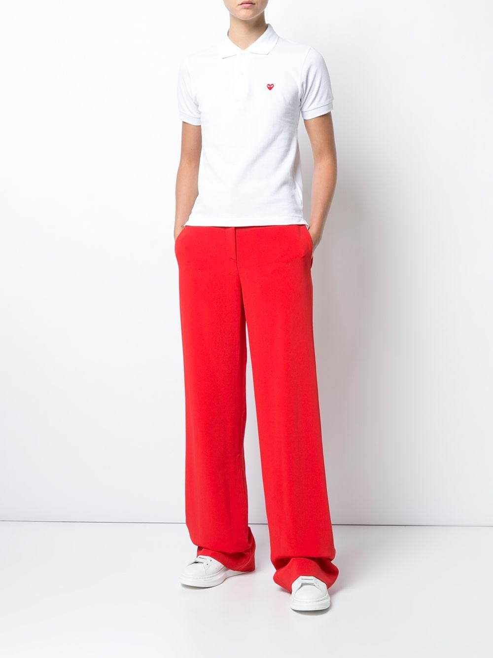 heart patch polo shirt - 2
