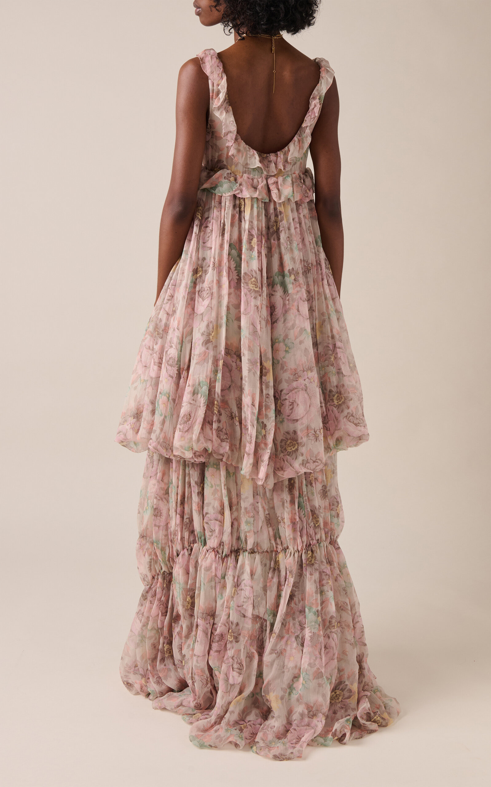 High-Low Organic Silk Charmeuse Bubble Gown multi - 4