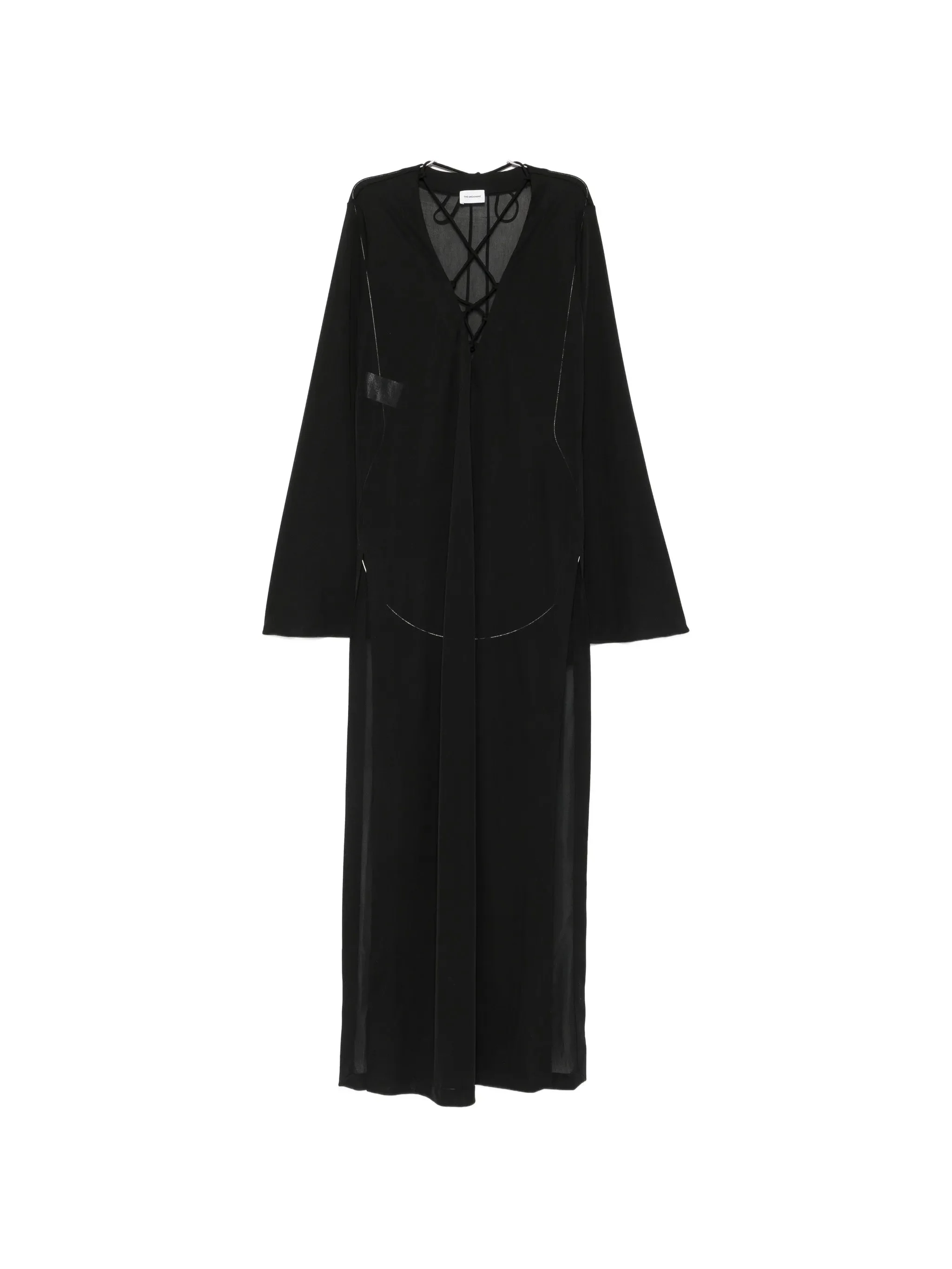 The Andamane Lace-up Flared-sleeve Maxi Dress - 1