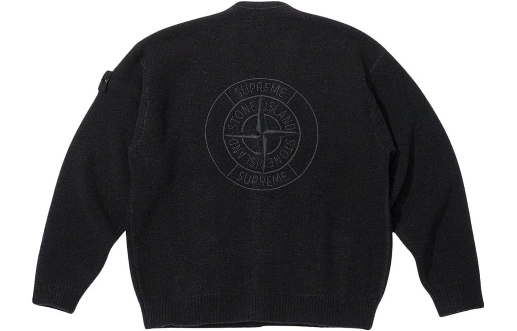 Supreme x STONE ISLAND FW23 Week10 Boucle Cardigan Jacket 'Black' SUP-FW23-172 - 3