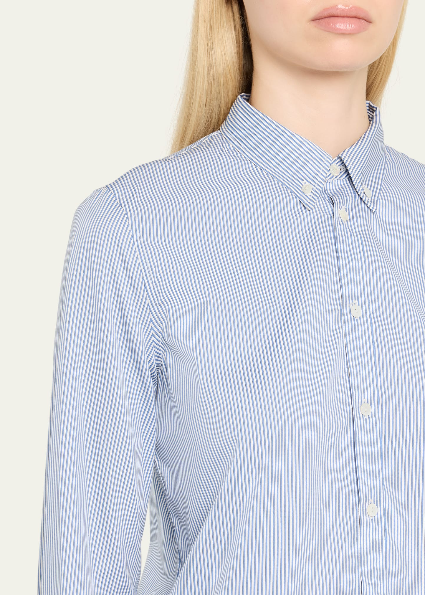 Dyllan Striped Shrunken Button-Down Shirt - 5