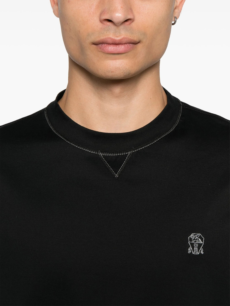 Brunello Cucinelli Brunello Cucinelli Embroidered-logo T-shirt outlook