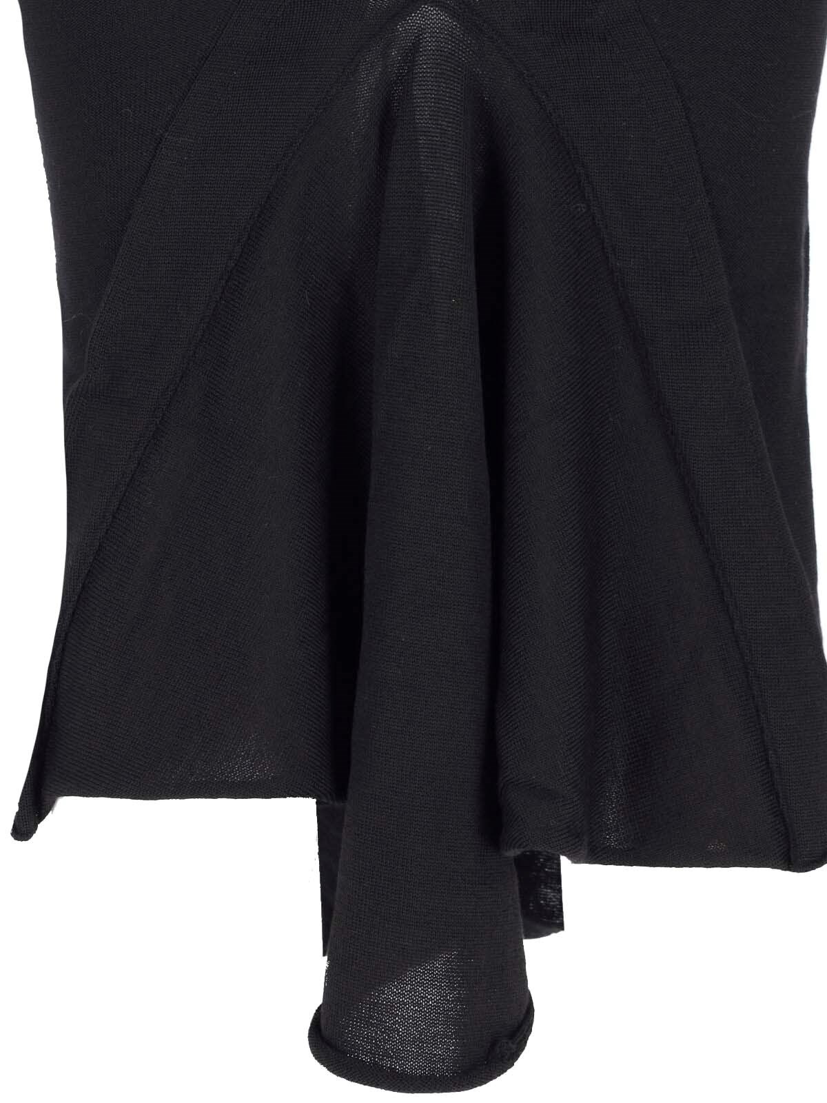 ASYMMETRICAL WOOL MIDI SKIRT - 4