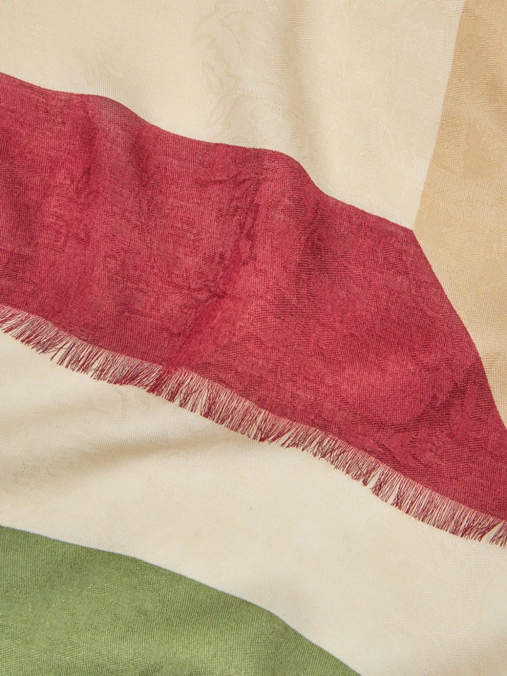 jacquard fringed scarf - 2
