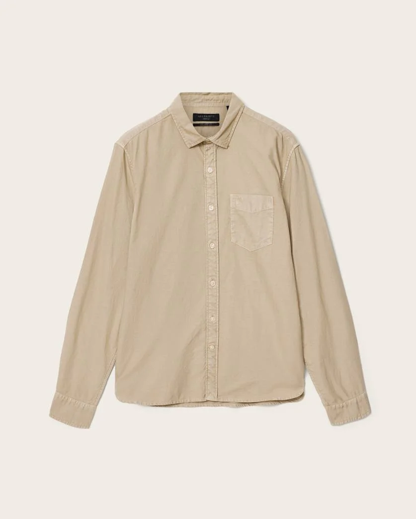 MELROSE LONG SLEEVE COTTON RAMSKULL SHIRT - 1