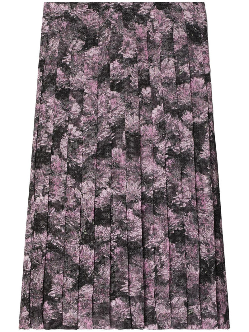 printed pleated midi skirt 1