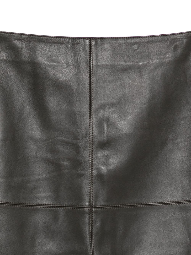 leather A-line skirt 3