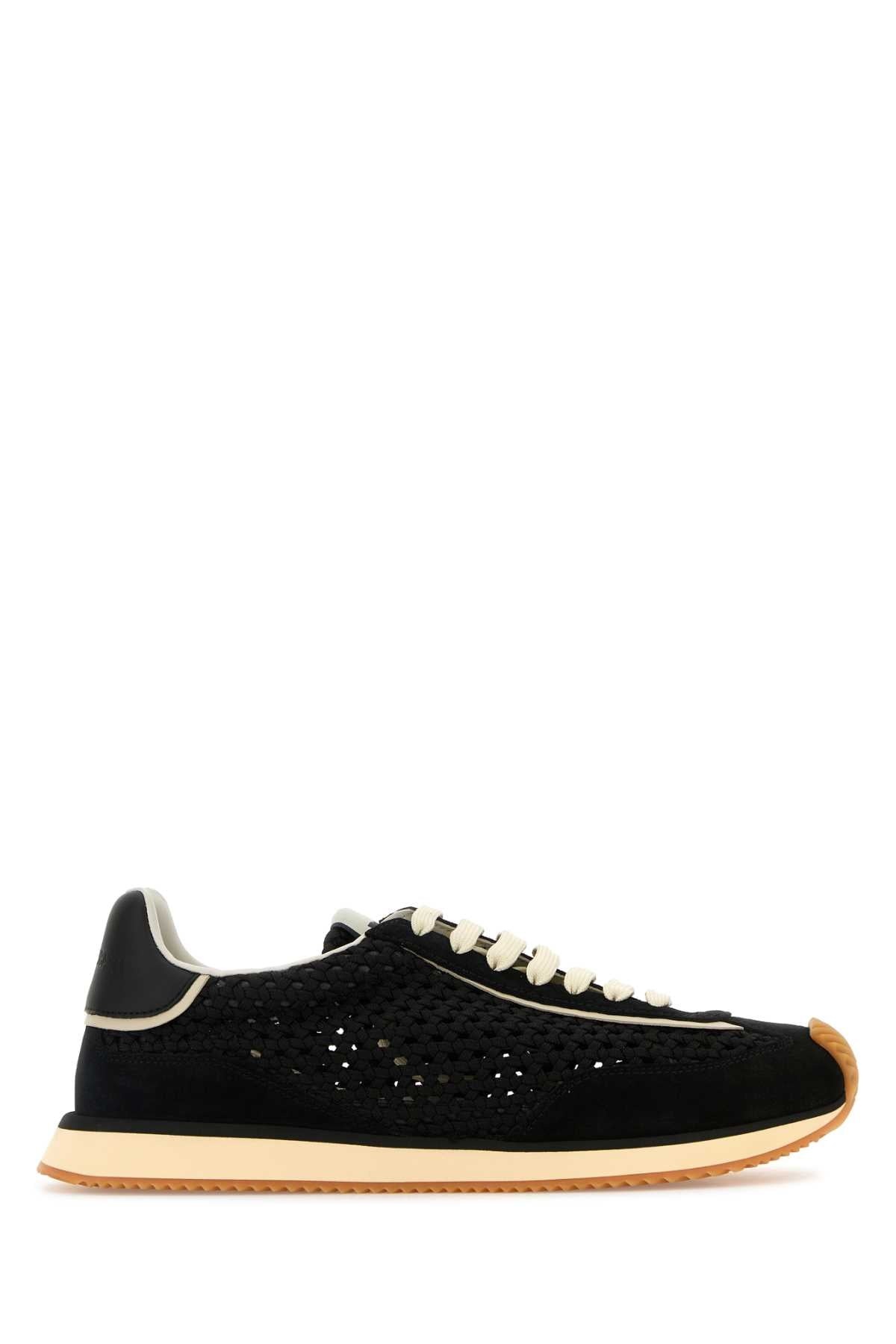 スニーカー Dolce & Gabbana Black fabric sneakers (CS2298A6D45 8B956) Calfskin nappa Portofino sneakers in Black for Men