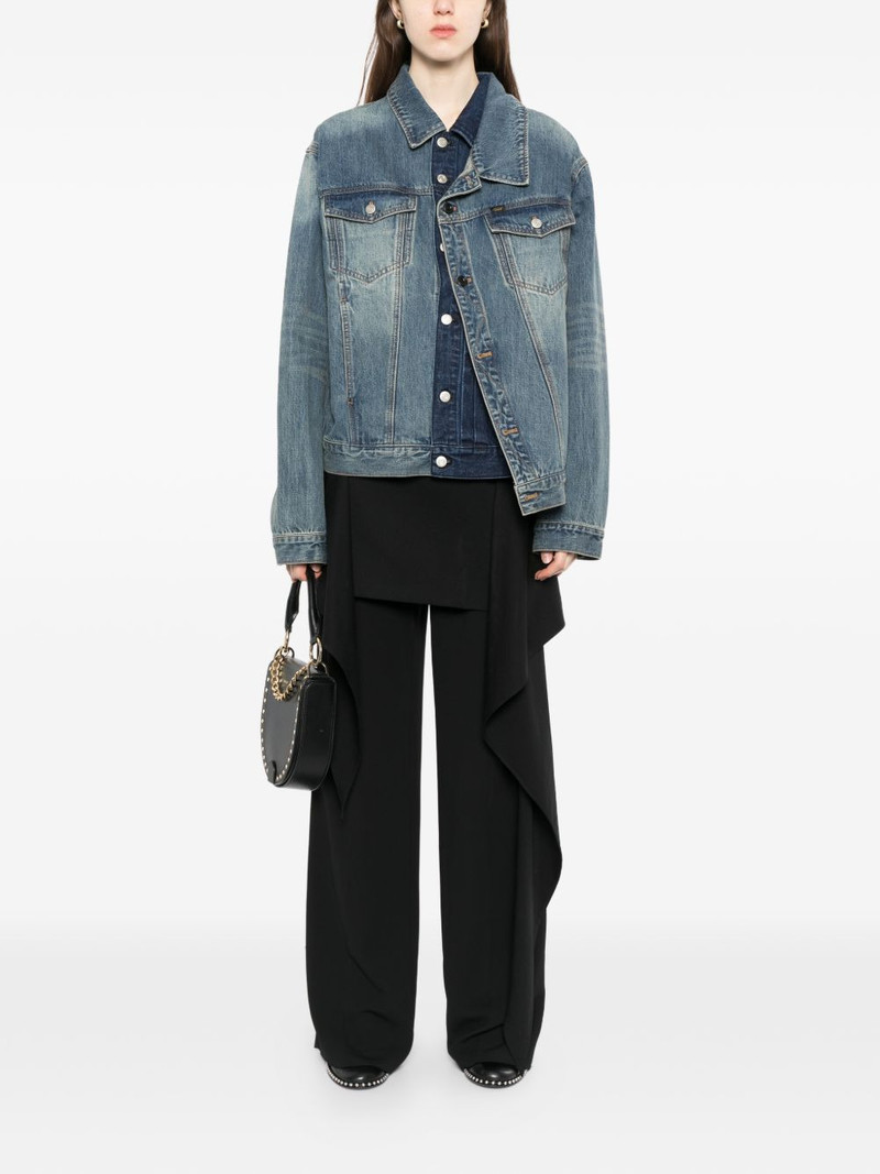 Andersson Bell asymmetric layered denim jacket outlook
