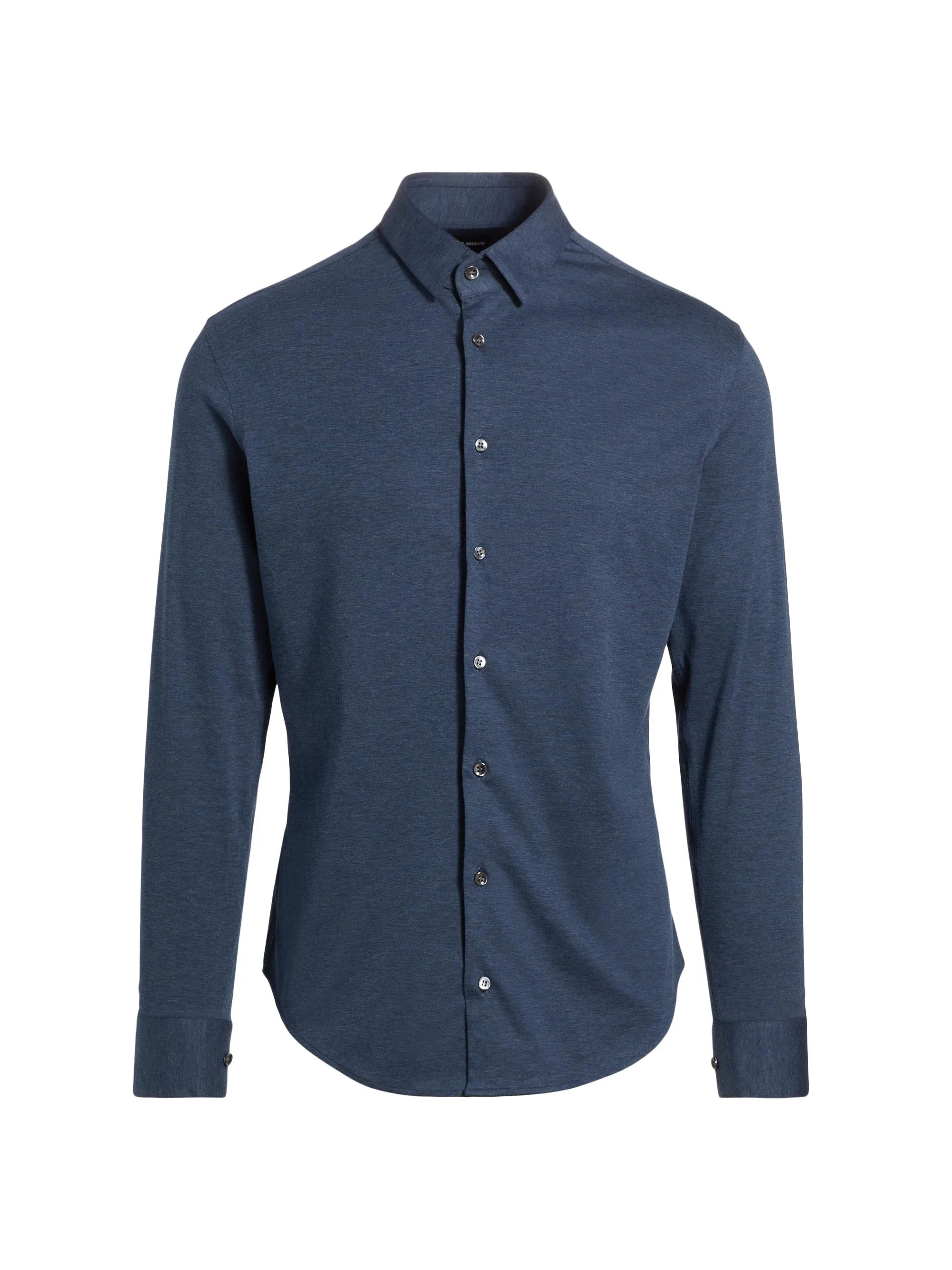 Men's Stretch Slim Button-Up Shirt - Navy - 1