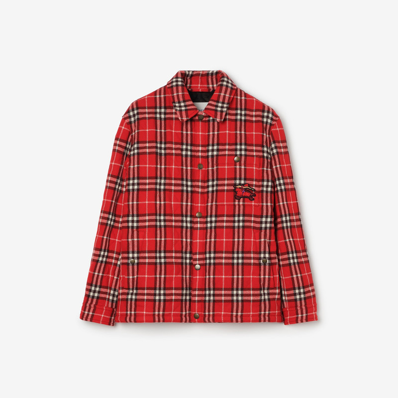 Check Quilted Wool Flannel Jacket 1